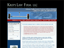Tablet Screenshot of alabamatrafficcameraattorney.com